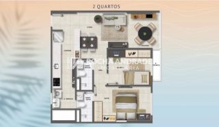 Apartamento 1 /4 Jaguaribe nascente vista mar