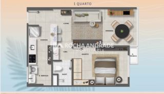 Apartamento 1 /4 Jaguaribe nascente vista mar