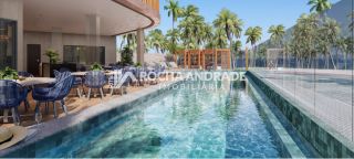 Apartamento de dois dormitórios pé na areia na pedra do sal