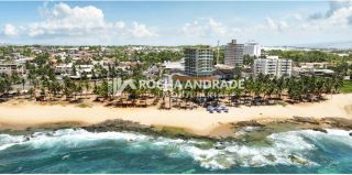 Apartamento de dois dormitórios pé na areia na pedra do sal