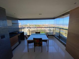 Apartamento 2/4 com escritório (convertido em 3º quarto), vista mar deslumbrante – Porteira Fechada – Jaguaribe