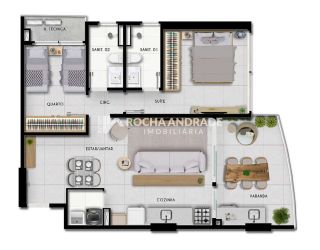 Apartamento à venda em Jaguaribe | Frente Mar | 2 Suítes | 74 m²