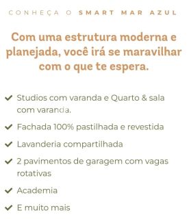 Quarto e Sala no Smart Marazul, com 31m² e vista mar permanente