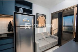 Lindo Studio com varanda e vista mar - porteira fechada -Oportunidade de investimento