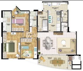 Apartamento 3/4 com Suíte, Varanda Gourmet e 2 Vagas em Alphaville