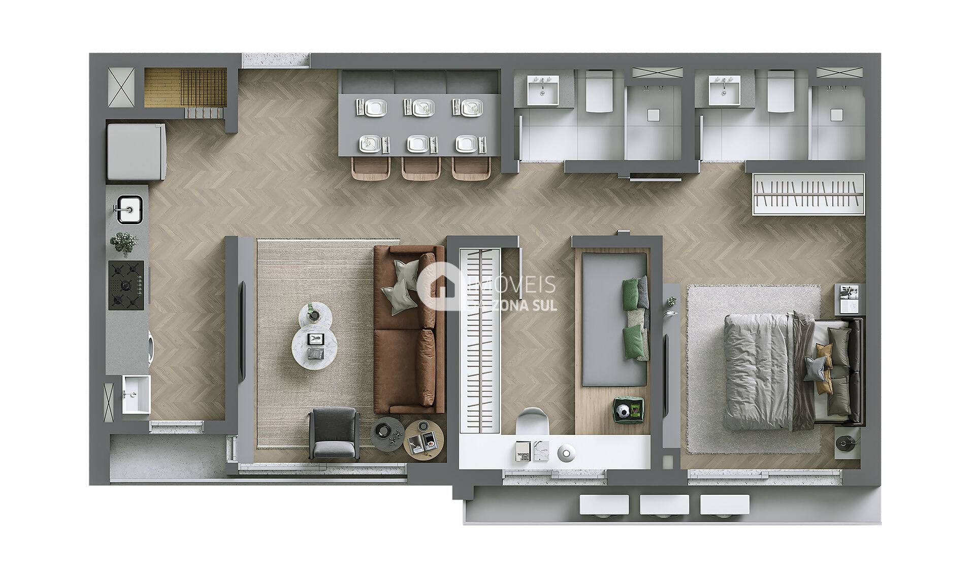 Lançamento de Apartamentos de 1 e 2 Suítes no Bairro Bela Vista