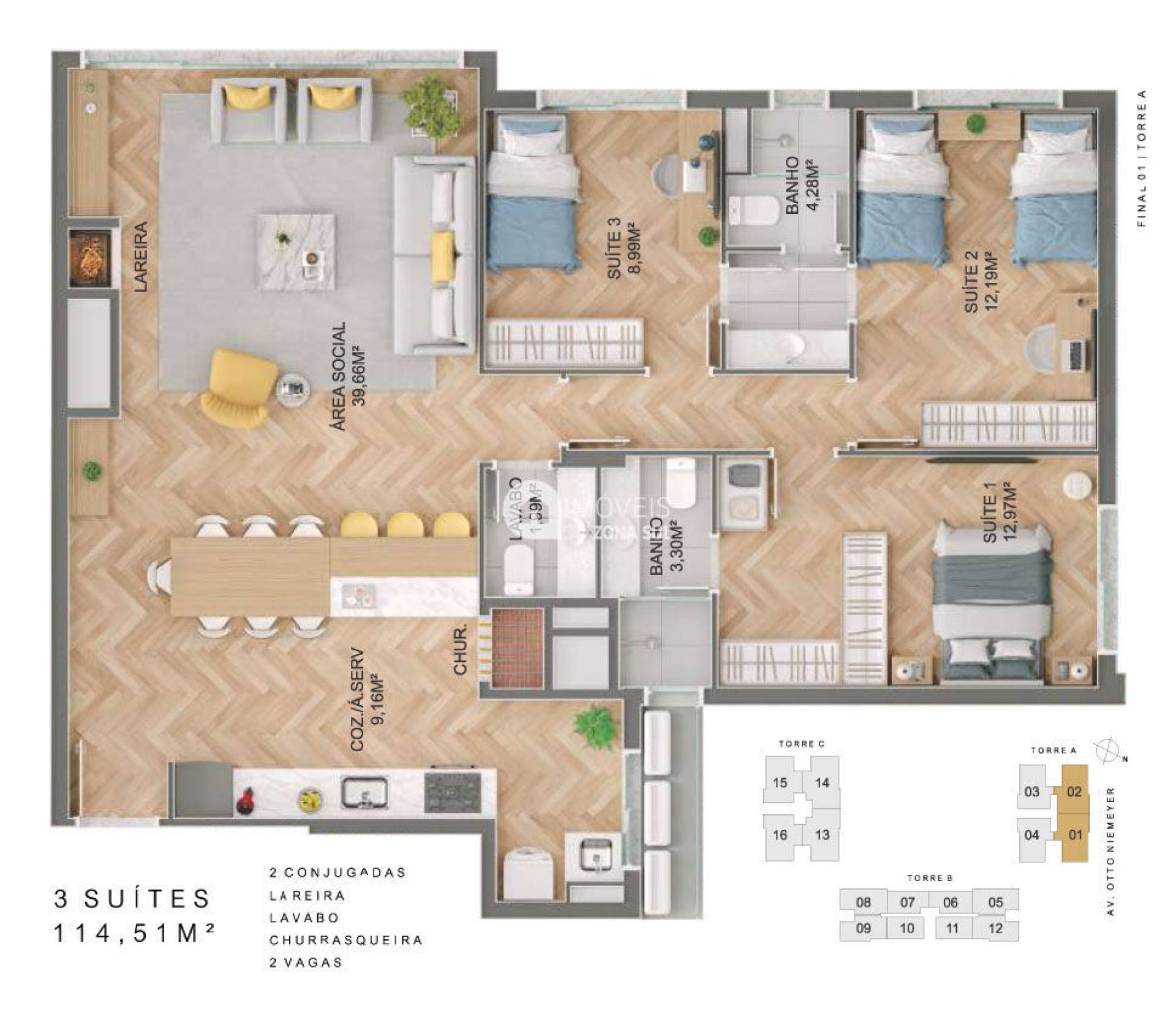 Apartamento para Vender no bairro Tristeza em Porto Alegre/RS