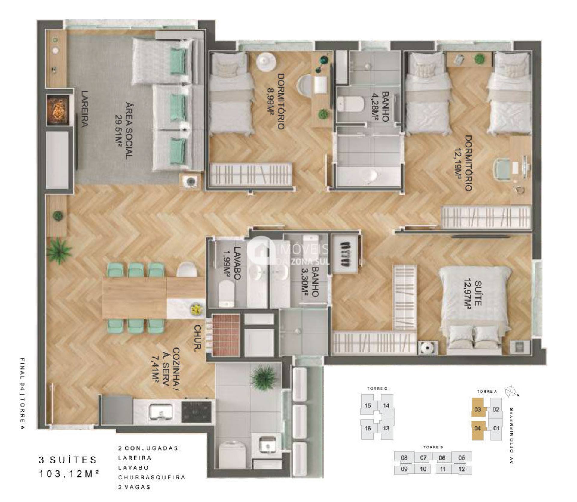 Apartamento para Vender no bairro Tristeza em Porto Alegre/RS