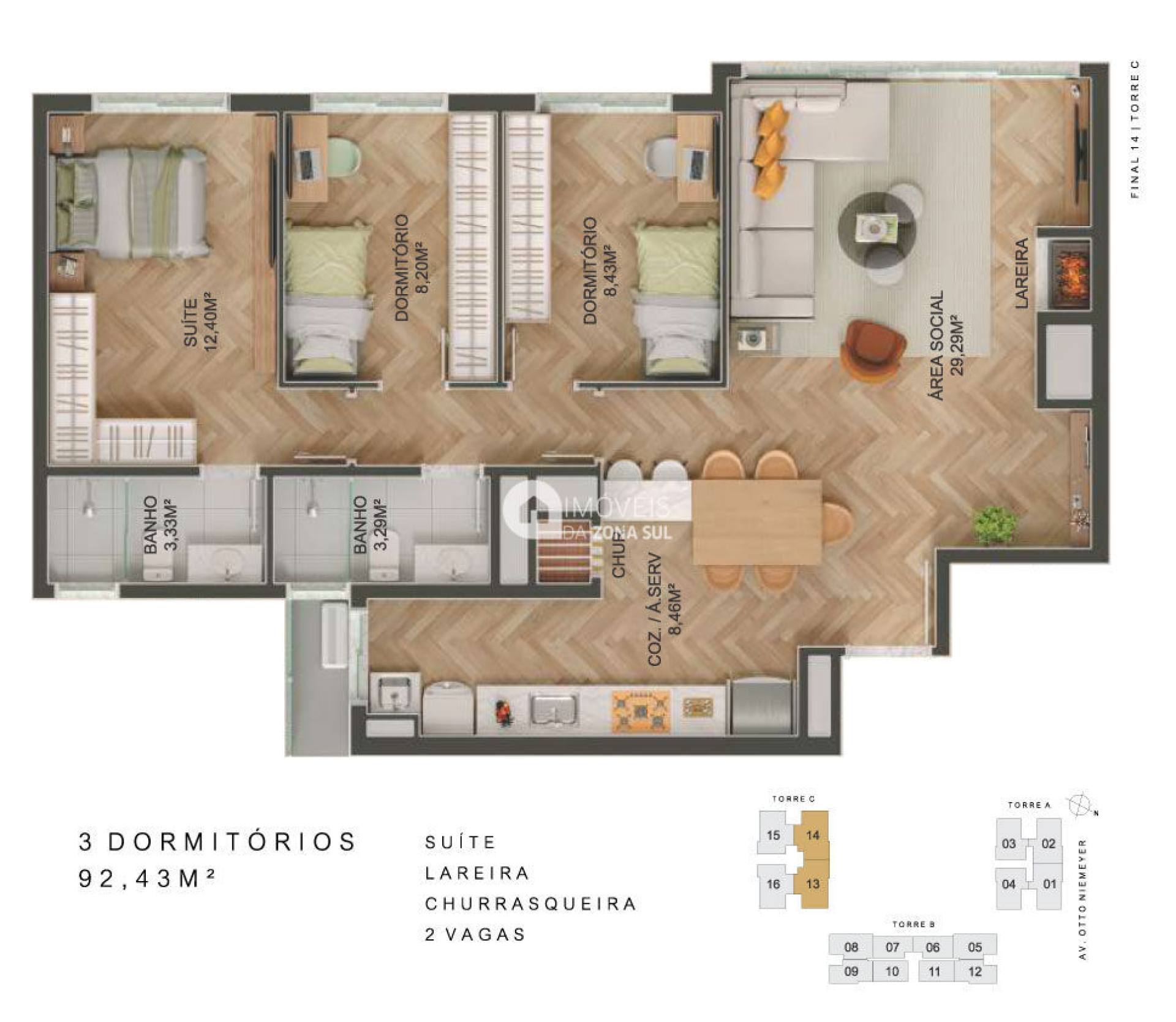 Apartamento para Vender no bairro Tristeza em Porto Alegre/RS