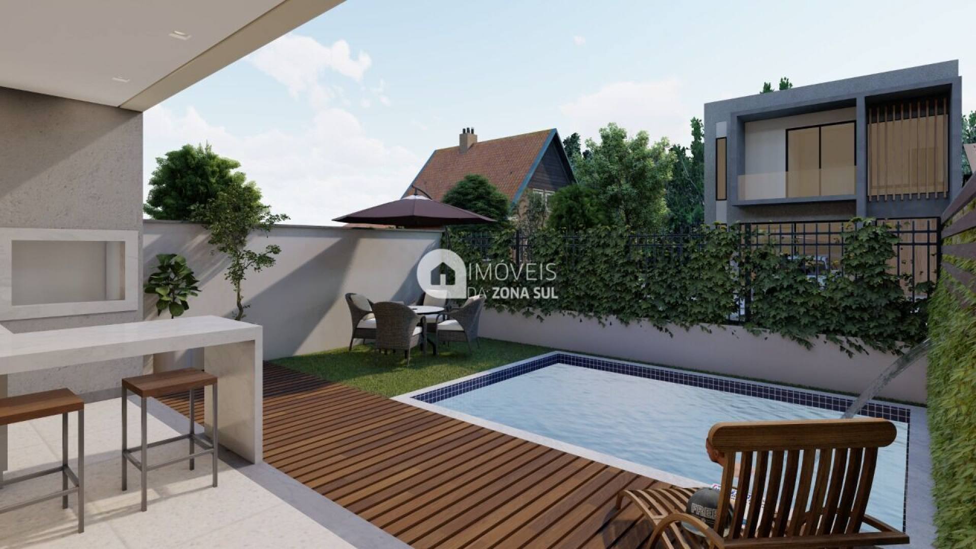 Linda Casa com 3 Suítes, com Piscina em Condomínio Fechado