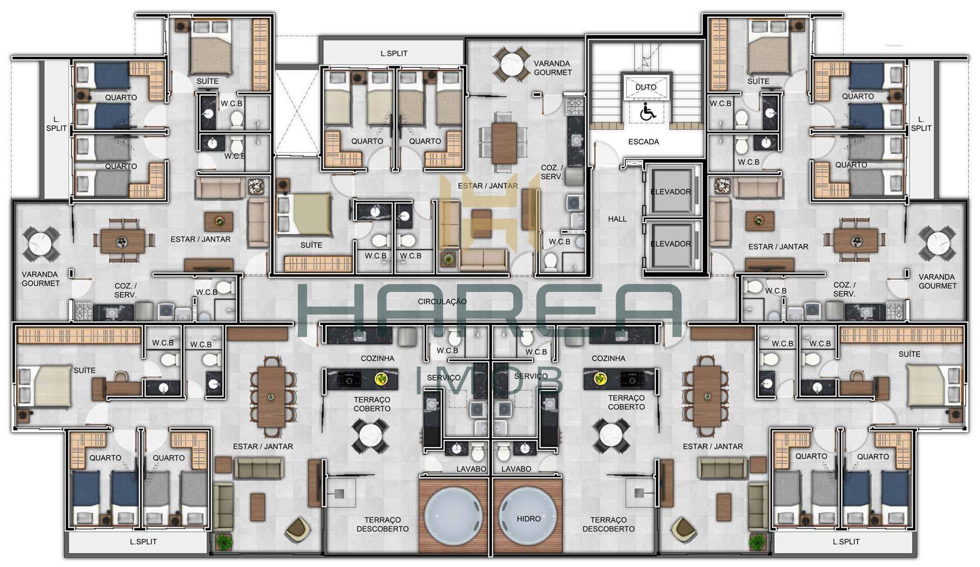 Apartamento 3 quartos,  1 suites e Varanda Gourmet  na Jatiuca