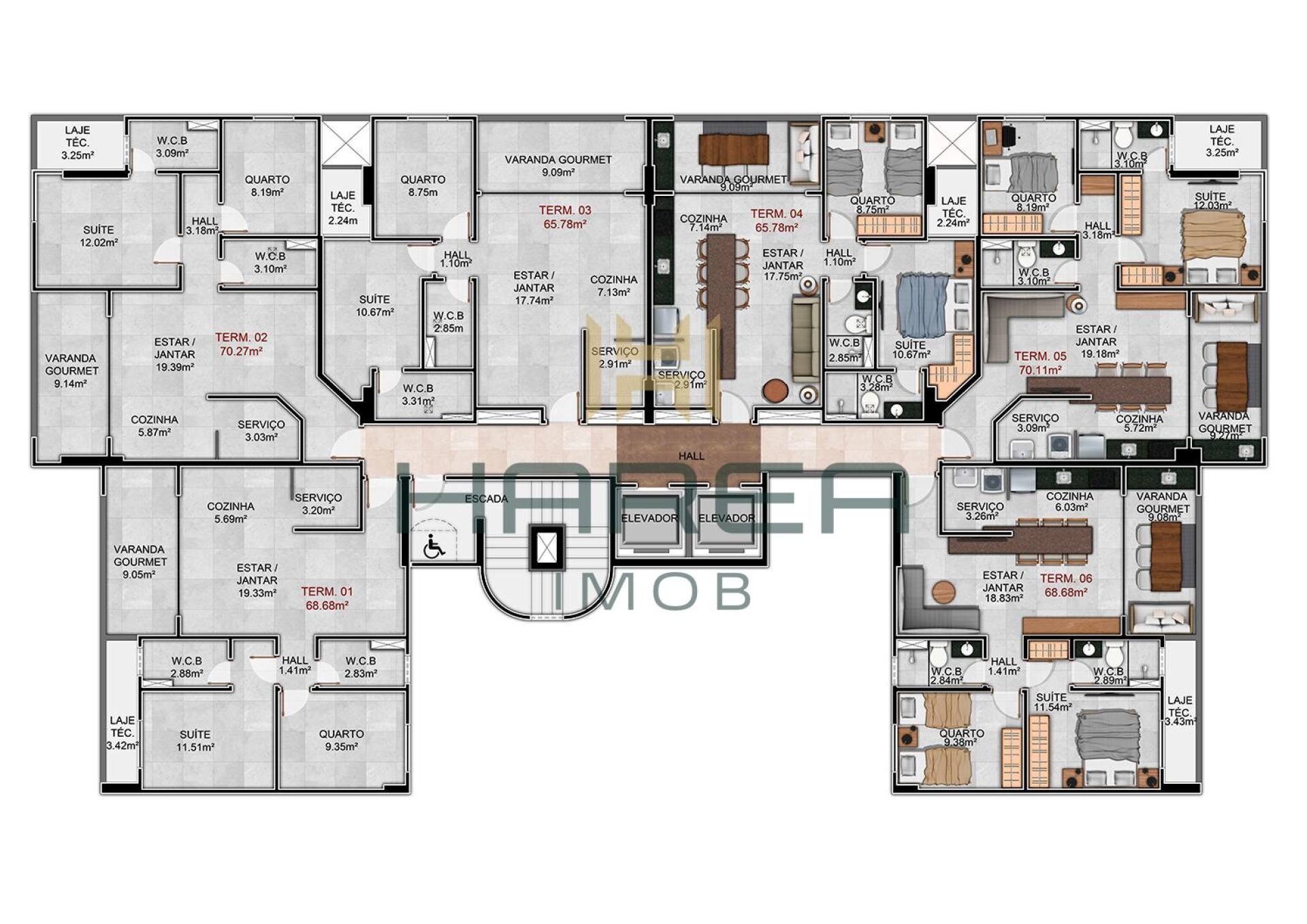 Apartamento 2 quartos , suíte e Varanda Gourmet