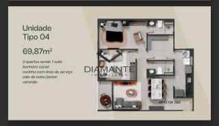 Apartamento Para Vender com 03 quartos 01 suítes + DCE no bairro Bancários em João Pessoa