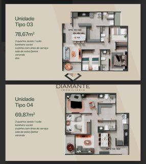 Apartamento Para Vender com 03 quartos 01 suítes + DCE no bairro Bancários em João Pessoa