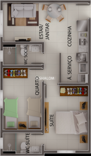 Apartamento Para Vender com 2 quartos no bairro Jardim Paulistano em Campina Grande