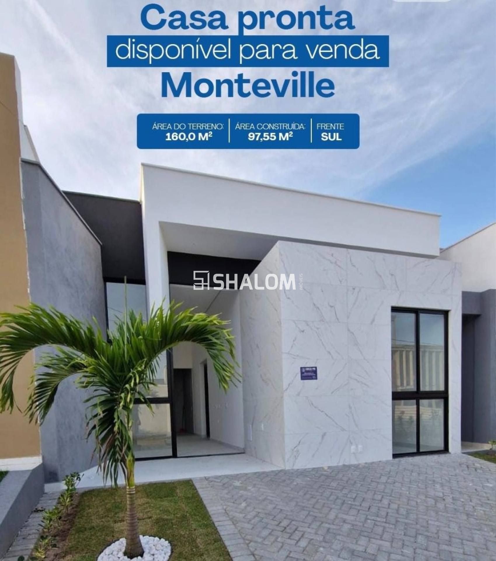 Casa para Vender com 3 quartos sendo 1 suíte no Condomínio Monteville Residence Privê nas Malvinas em Campina Grande - PB