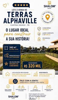 Lote para Vender no Terras Alphaville no Itararé em Campina Grande - PB