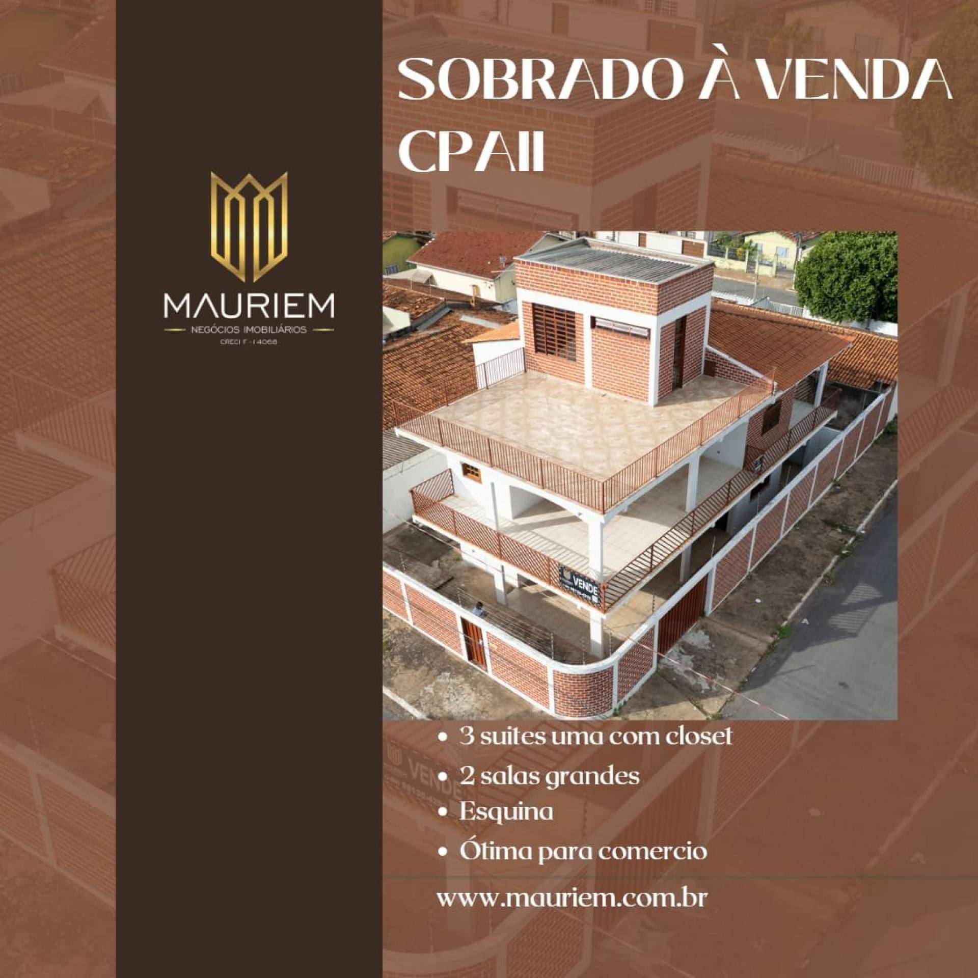 Ponto comercial - Sobrado a venda CPAII principal av.