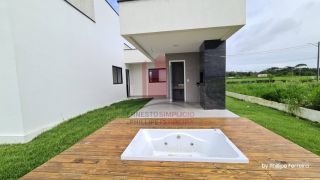 Casa Nova em Condomínio 200m² 3 Suítes 1 Escritório Espaço Gourmet com Jacuzzi