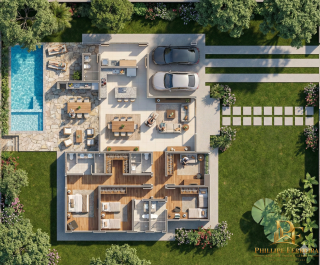 Casa Estilo Americana em Aldeia 4 Suítes Piscina