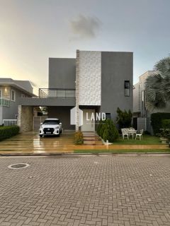 CASA DUPLEX EM CONDOMÍNIO FECHADO (JARDINS IBIZA) COM 4 QUARTOS, ESCRITÓRIO, DECK, PISCINA PRIVATIVA, 4 VAGAS, CONDOMÍNIO C/ LAZER COMPLETO, DEPENDÊNCIA C/ BANHEIRO, 257M2 - EUSÉBIO/CE