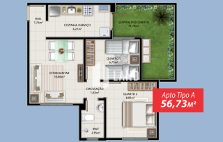 Apartamento Térreo com Quintal Privativo no Jardins do Norte 3
