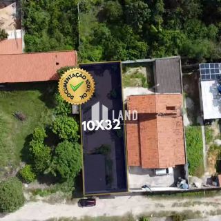 Excelente Terreno para vender no Eusébio (próximo a Estrada do Fio), construído 1 suíte, deck com churrasqueira, forno e fogão a lenha, 320m² (10x32) -  R$ 220.000 - Encantada - Eusébio/CE.