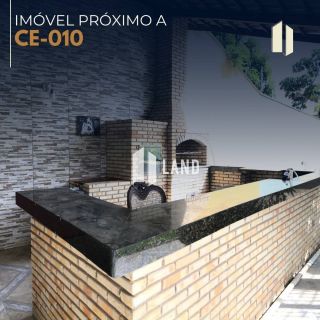 Excelente Terreno para vender no Eusébio (próximo a Estrada do Fio), construído 1 suíte, deck com churrasqueira, forno e fogão a lenha, 320m² (10x32) -  R$ 220.000 - Encantada - Eusébio/CE.