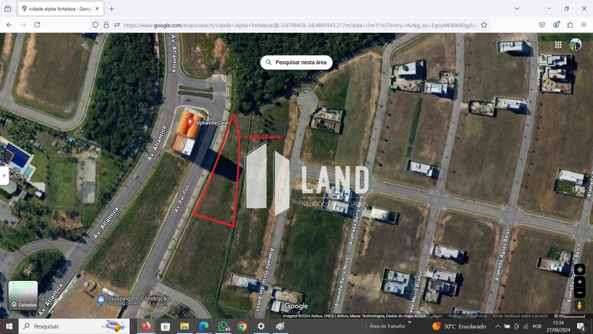 Vendo Lote / Terreno Comercial na Cidade Alpha em Eusébio/Ce