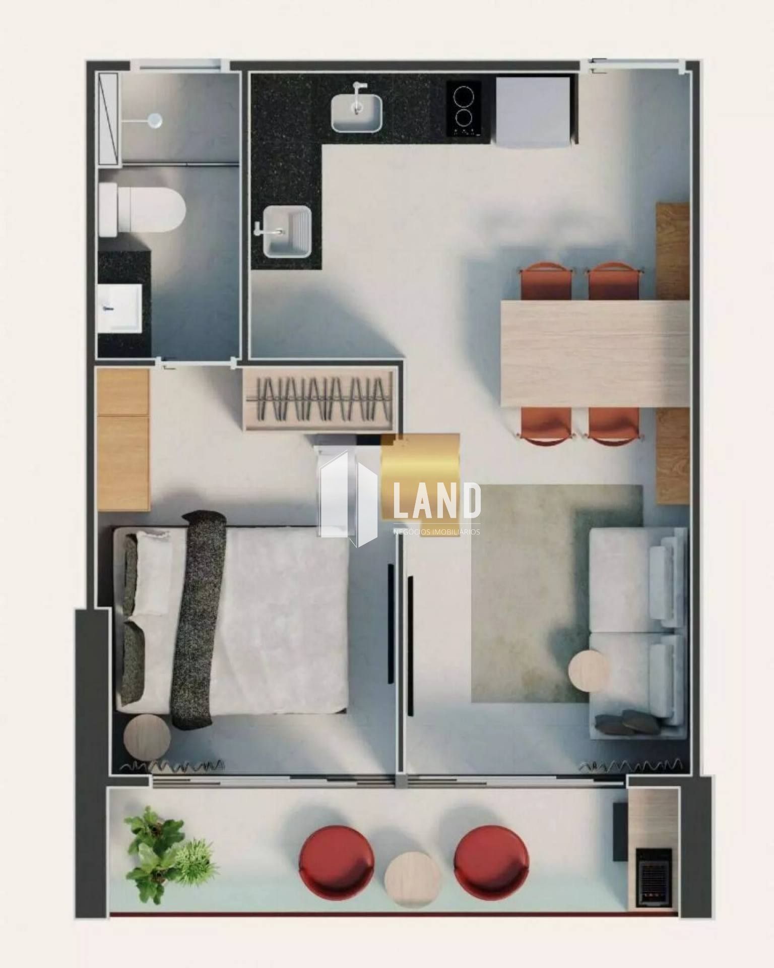 Sobre apartamento com 37 m² à venda em Fortaleza - CE