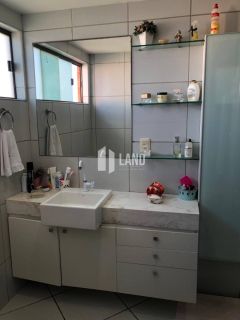 APARTAMENTO COM 3 SUÍTES, LAVABO, CLOSET, 3 VAGAS, DEPENDÊNCIA COM BANHEIRO, PISCINA, ACADEMIA, SALÃO DE FESTAS, CAMPINHO DE FUTEBOL, PLAYGROUND, 153M2, R$ 850.000 - LUCIANO CAVALCANTE - FORTALEZA/CE