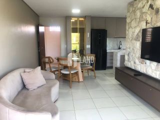 APARTAMENTO MOBILIADO PARA ALUGAR NO PORTO DAS DUNAS COM  2 QUARTOS (1 SUÍTE), 2 BANHEIROS, 2 VAGAS DE GARAGEM, LAZER COM PISCINA, SAUNA, PLAYGROUND E SALÃO DE FESTAS - 82M² - R$ 4.900 (MÊS) - PRÓXIMO AO BEACH PARK - PORTO DAS DUNAS - AQUIRAZ/CE
