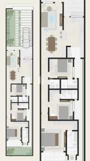 Casa plana com 3 suítes plenas a 5omts da Av. Santa Cecilia
