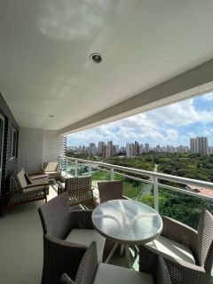 Apartamento com 3 suites, escritorio, porteira fechada, lazer completo, 3 vagas, varanda gourmet a venda, 146m² - R$ 1.780.000-Guararapes-Fortaleza/CE