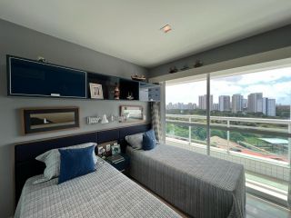 Apartamento com 3 suites, escritorio, porteira fechada, lazer completo, 3 vagas, varanda gourmet a venda, 146m² - R$ 1.780.000-Guararapes-Fortaleza/CE