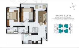 Apartamento com 2 dormitorios a venda, 55 m² por R$ 319.000 - Papicu - Fortaleza/CE