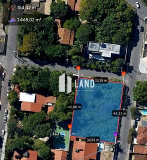 EXCELENTE TERRENO NESCENTE DE ESQUINA COM 1.452 M² BAIRRO LUCIANO CAVALCANTE