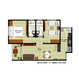 APARTAMENTOS 02 QUARTOS - NOVO PABUSSU - SANTA TERESA RESIDENCE