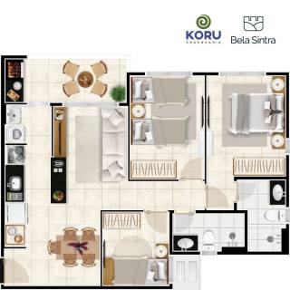 APARTAMENTOS NO EUSÉBIO - BELA SINTRA - KORU ENGENHARIA