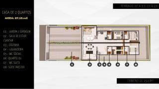 CASAS PLANAS 02 / 03 QUARTOS - PARQUE ALBANO