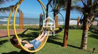 Apartamento térreo 3 suítes pé na areia a venda no condomínio Lua Nova em Itacimirim Bahia