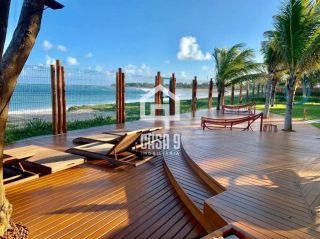 Apartamento térreo 3 suítes pé na areia a venda no condomínio Lua Nova em Itacimirim Bahia
