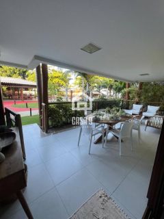 Apartamento térreo mobiliado com 3 suítes pé na areia a venda no condomínio Lua Nova em Itacimirim Bahia