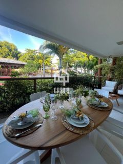 Apartamento térreo mobiliado com 3 suítes pé na areia a venda no condomínio Lua Nova em Itacimirim Bahia