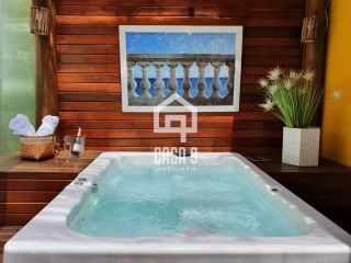 Apartamento térreo duplex 4 quartos pé na areia em Itacimirim - Bahia