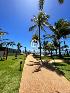 Apartamento térreo pé na areia 3 suítes a venda na Praia da Espera em Itacimirim Bahia