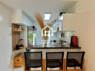 Apartamento térreo mobiliado pé na areia 3 suítes a venda no Porto Feliz em Itacimirim na Praia da Espera em Itacimirim Bahia