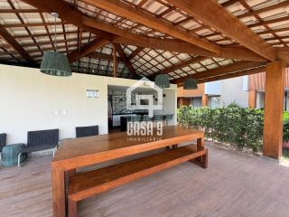 Apartamento novo térreo nascente mobiliado com varanda a venda com 2 suítes em Itacimirim Bahia