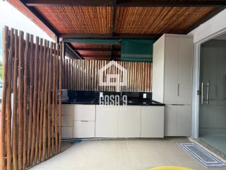 Apartamento novo térreo nascente mobiliado com varanda a venda com 2 suítes em Itacimirim Bahia