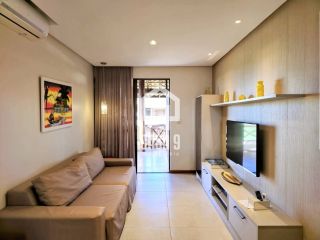 Apartamento mobiliado a venda com 2 suítes pé na areia em Itacimirim Bahia
